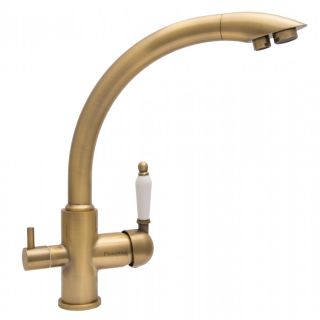 Смеситель для кухни Florentina Шале с подключением под фильтр бронза